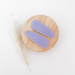 Purple Fabric Hair Clip