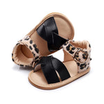 Baby girl sandals black/leopard print Australia 