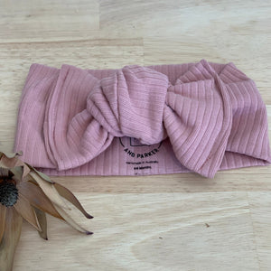 Ribbed Knit Baby TopKnot | Dusty Pink