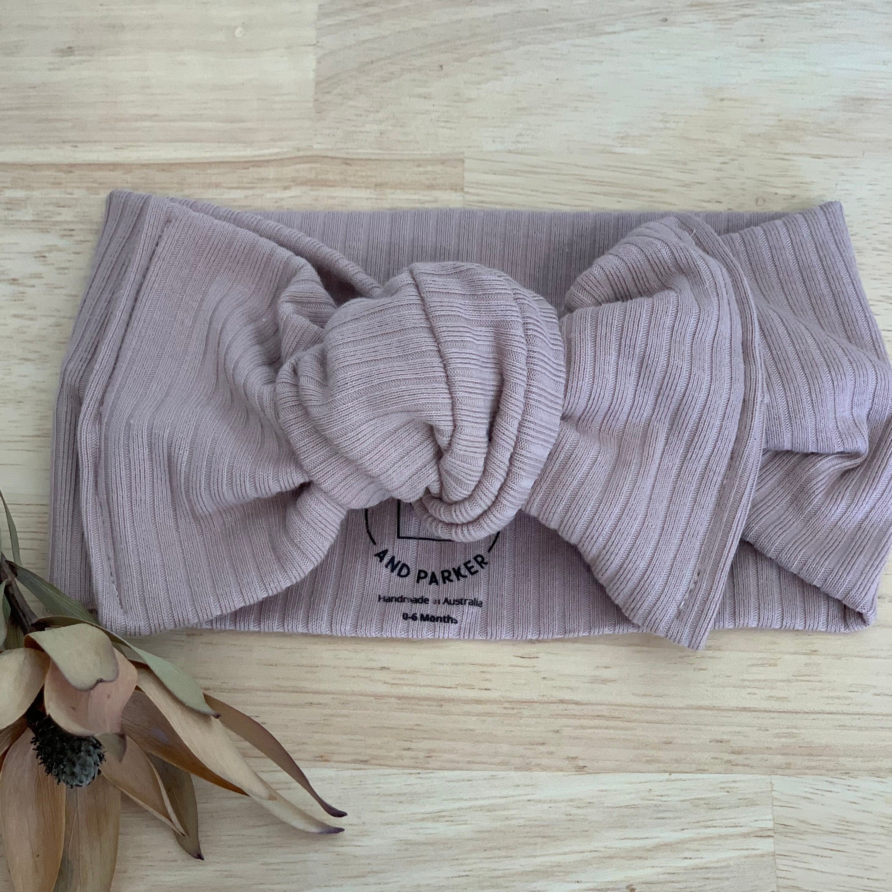 Ribbed Knit Baby TopKnot | Nude