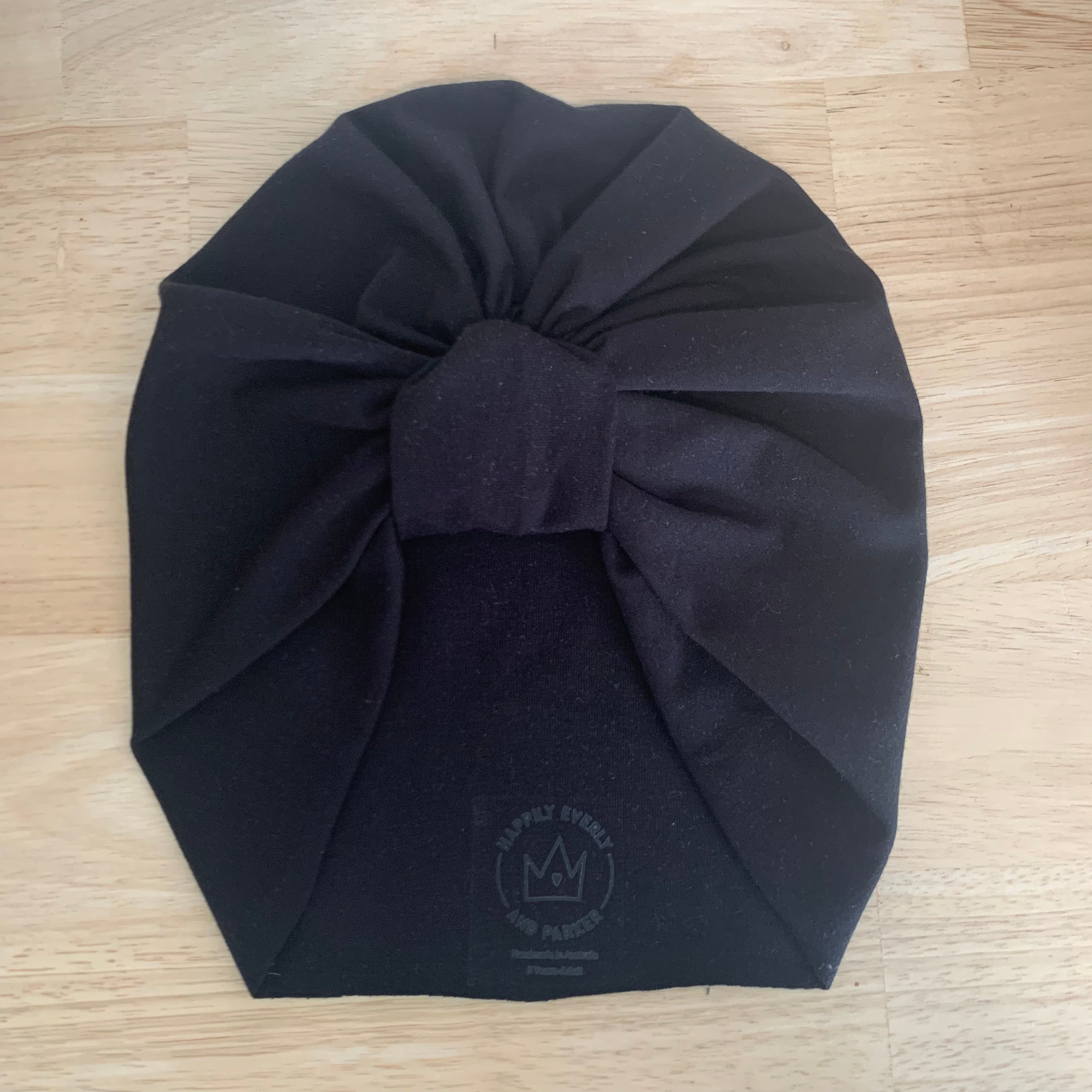 Black Adult Turban Chemo Hat